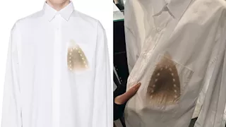 قميص يبدو كأنه احترق بالمكواة.. لكن سعره يتجاوز ألف دولار