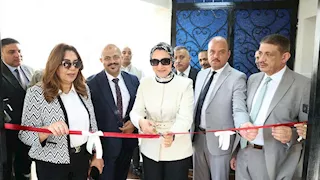 منال عوض تفتتح مركز معلومات شبكات المرافق والتخطيط العمراني بالوادي الجديد 