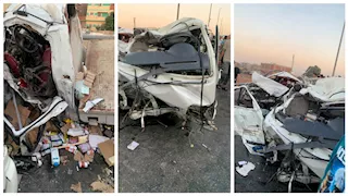 "العربيات اطبقت".. مصرع شخصين وإصابة 11 آخرين في تصادم سيارتين بالقليوبية (صور)