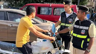 بالصور- حملة مرورية تضبط دراجات نارية تصدر أصواتًا مزعجة بكفر الشيخ