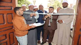 رئيس مدينة بنى سويف يفتتح مسجد عزبة إسلام بقرية الكوم الأحمر