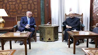 شيخ الأزهر يبحث مع وزير خارجية كازاخستان سبل تعزيز مبادرات ترسيخ السلام والحوار بين الأديان