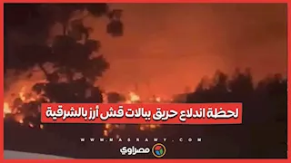 لحظة اندلاع حريق ببالات قش أرز بالشرقية.. ومواطن يستغيث: العزيزية بتولع يا أولاد