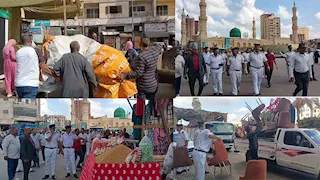 أمن كفر الشيخ يشن حملة مكبرة لإزالة الإشغالات استعدادًا لمولد الدسوقي - صور