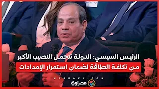الرئيس السيسي: الدولة تتحمل النصيب الأكبر من تكلفة الطاقة لضمان استمرار الإمدادات