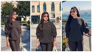 بوسي تخطف الأنظار أمام البحر وعبير صبري تعلق - صور 