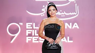 صور..دعاء حكم تتألق على ريد كاربت ختام الجونة السينمائي