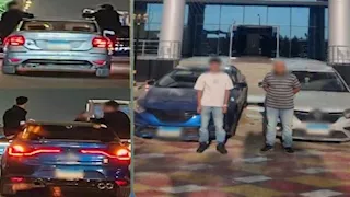 ضبط قائدي سيارتين استعراضيتين في موكب زفاف بالجيزة