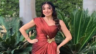 نرمين الفقي تتألق بفستان أحمر.. والجمهور: "خطيرة جدا"