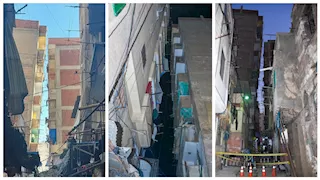 إجراءات هندسية لمنع المخاطر.. تطورات جديدة في أزمة العقار المائل بالإسكندرية- صور