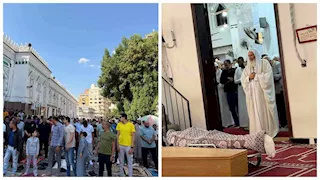 أهالي الإسماعيلية يودعون الشاب "حمادة عمر" بعد مقتله في إنجلترا -فيديو 