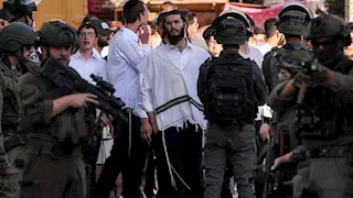 لحظة اعتداء مستوطنين على أفراد عائلة فلسطينية أثناء قطف ثمار الزيتون جنوب الخليل   