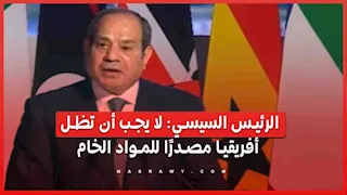 الرئيس السيسي: لا يجب أن تظل أفريقيا مصدرًا للمواد الخام