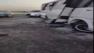 إصابة 5 أشخاص في تصادم 3 سيارات بالطريق السياحي في الجيزة