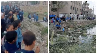 بعد نشر مصراوي.. إجراءات عاجلة لتأمين طريق طلاب الصفاصيف بالبحيرة