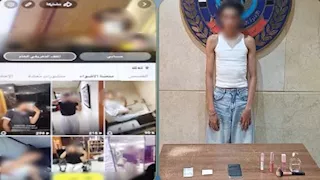 "عامل نفسه ست".. فيديوهات خادشة للحياء توقع بشاب في قبضة الآداب