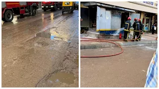 حريق في محول كهرباء بالإسكندرية بسبب الأمطار 