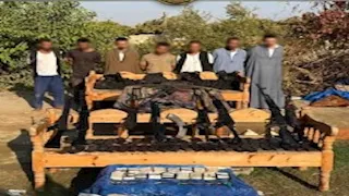 بنادق آلية ورشاش متعدد.. ضبط 7 عناصر إجرامية استولوا على 600 فدان بالقوة في الجيزة