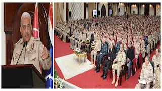 وزير الدفاع يلتقي عددًا من قادة وضباط القوات المسلحة