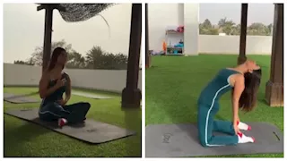 فيديو| نورهان منصور تشوق جمهورها في عيد الحب بجلسة يوجا