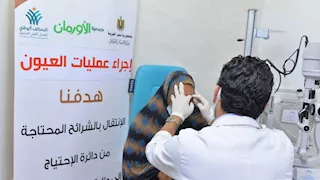 الأورمان: إجراء 250 عملية عيون للمرضى غير القادرين بالمحافظات