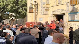 يوسف الشريف في جنازة والدة ريم مصطفى بالدقي (صور)
