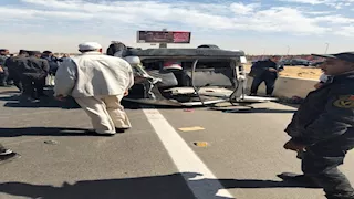 11 مصابا في انقلاب ميكروباص بعد مطار سفنكس