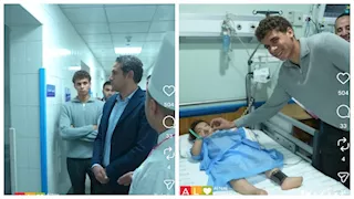 حمزة عبد الكريم ومحمد فضل يزوران مستشفى الناس 