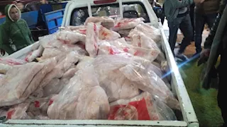 ضبط 770 كيلو دواجن فاسدة و320 علبة سجائر مجهولة المصدر في بنها