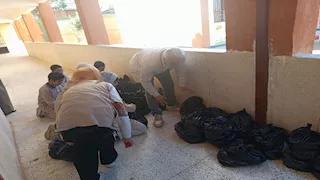 "رمضان في مصر حاجة تانية".. تلاميذ ببني سويف يجهزون شنط الخير لتوزيعها