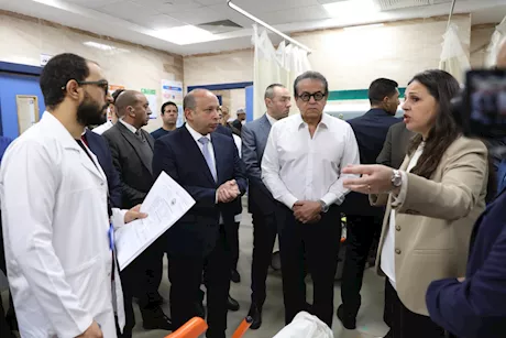 وزير الصحة يتابع جاهزية وحدة السكتة الدماغية لمستشفى القناطر