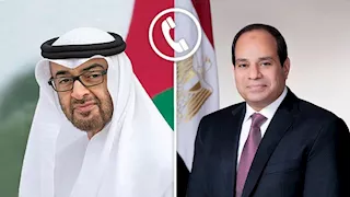 الرئيس السيسي يجري اتصالًا هاتفيًا مع رئيس دولة الإمارات 