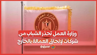 وزارة العمل تحذر الشباب من  شركات لإلحاق العمالة بالخارج.. ضوابط التأكد من صحة التعاقد