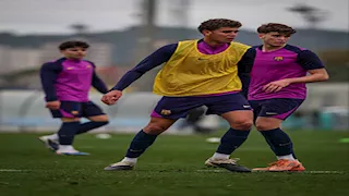 بالصور.. حمزة عبد الكريم يخوض مرانه الأول مع برشلونة "الرديف"