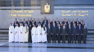 النائب العام يستقبل نظيره القطري ويشهدان توقيع مذكرة تعاون في مجال التدريب القضائي