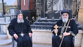 تفاصيل لقاء البابا تواضروس مع رئيس دير العذراء البرموس وادي النطرون اليوم