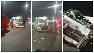 "العربية تحولت لخردة".. 4 وفيات و12 مصابًا في تصادم ميكروباص وأتوبيس بأوسيم