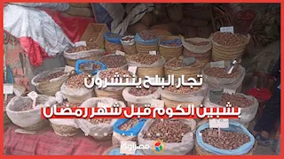 تجار البلح ينتشرون بشبين الكوم قبل شهر رمضان.. والكيلو بيبدأ من 20 جنيها