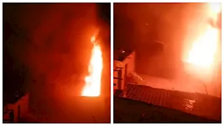 إخماد حريق محطة وقود "الأخماس" بالمنوفية