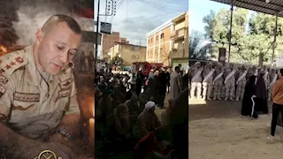 جنازة عسكرية للعميد أحمد سمير بالمنوفية -صور