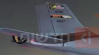 بعد حادث جوي.. شاهد صور طائرة التزود بالوقود الأمريكية المتضررة