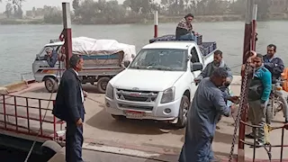 بسبب العاصفة الترابية.. توقف حركة المعديات بالباجور في المنوفية (صور)