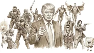 بالرجل الحديدي وسبونج بوب.. هكذا حول البيت الأبيض الحرب الإيرانية إلى "لعبة"