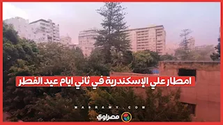 امطار علي الإسكندرية في ثاني ايام عيد الفطر. مع توقعات لعدم استقرار  درجات  الحرارة علي مدار اليوم