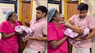 بملايين المشاهدات.. رد فعل أب يخطف الأنظار عند حمل مولوده الأول (فيديو) 