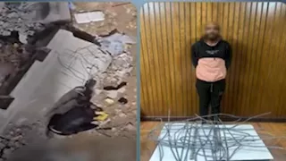  سقوط لص حديد المترو بالإسكندرية بعد فيديو متداول