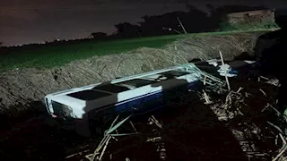 انقلاب أتوبيس ركاب في ترعة البراجيل