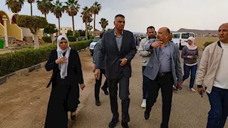جولة ميدانية لمحافظ جنوب سيناء لمتابعة منطقة حمام موسى