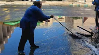 الطقس السيئ.. ألسن عين شمس تزيل آثار الأمطار وترفع درجة الاستعداد - (صور)