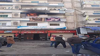 لحظات عصيبة عاشها السكان.. تفاصيل حريق شقة في حلوان والحصيلة مصابان